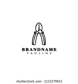 pliers logo cartoon icon design template modern vector