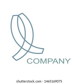 pliers logo. the concept of mono line logo. gray.
