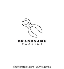 pliers logo icon design template modern vector illustration