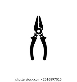 Pliers Open Position Icon Black Filled Clean Lines