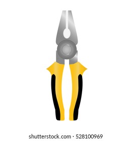 pliers over white background. repairs tools design. vector illustration