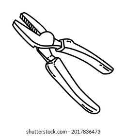 Pliers is Part of Mechanical Equipment Device Hand Drawn Vector Icon Set.