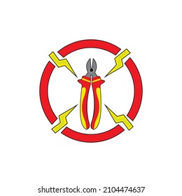pliers red and power tools equipment electrical