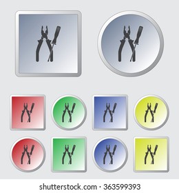 Pliers and screwdriver tools icon
