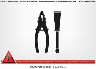 pliers and screwdrivers icon vector illustration.