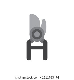 Pliers, Secateurs icon. flat simple pictogram. Garden scissors vector illustration