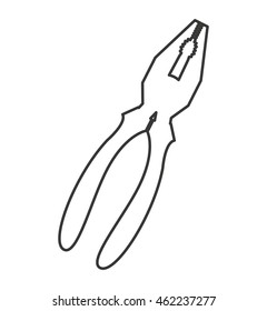 pliers service tool icon vector illustration design