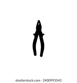 Pliers Silhouette, Flat Style, can use for Pictogram, Logo Gram, Art Illustration, Apps, Website, Icon, Symbol or Graphic Design Element. Vector Illustration