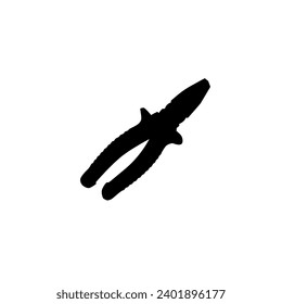 Pliers Silhouette, Flat Style, can use for Pictogram, Logo Gram, Art Illustration, Apps, Website, Icon, Symbol or Graphic Design Element. Vector Illustration