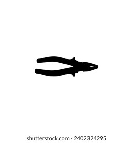 Pliers Silhouette, Flat Style, can use for Pictogram, Logo Gram, Art Illustration, Apps, Website, Icon, Symbol or Graphic Design Element. Vector Illustration