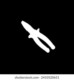 Pliers Silhouette, Flat Style, can use for Pictogram, Logo Gram, Art Illustration, Apps, Website, Icon, Symbol or Graphic Design Element. Vector Illustration