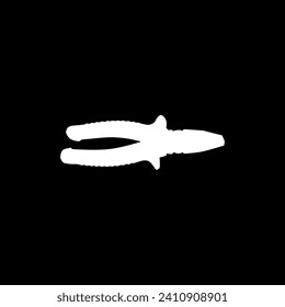Silhouette de Pliers, de estilo plano, puede utilizarse para Pictograma, Gram de logotipo, Ilustración de arte, aplicaciones, sitio web, icono, símbolo o elemento de diseño gráfico. Ilustración vectorial
