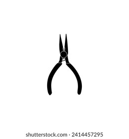 Pliers Silhouette, Flat Style, can use for Pictogram, Logo Gram, Art Illustration, Apps, Website, Icon, Symbol or Graphic Design Element. Vector Illustration