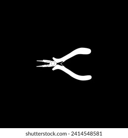 Pliers Silhouette, Flat Style, can use for Pictogram, Logo Gram, Art Illustration, Apps, Website, Icon, Symbol or Graphic Design Element. Vector Illustration
