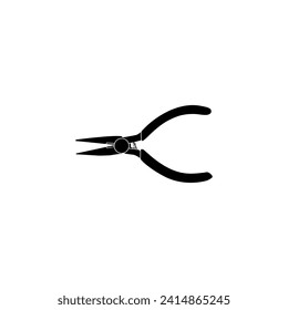 Pliers Silhouette, Flat Style, can use for Pictogram, Logo Gram, Art Illustration, Apps, Website, Icon, Symbol or Graphic Design Element. Vector Illustration