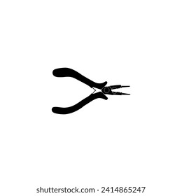 Pliers Silhouette, Flat Style, can use for Pictogram, Logo Gram, Art Illustration, Apps, Website, Icon, Symbol or Graphic Design Element. Vector Illustration