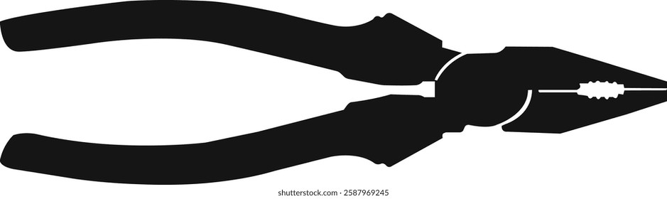 Pliers Silhouette vector isolated on white background