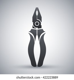  Pliers simple icon on a light gray background