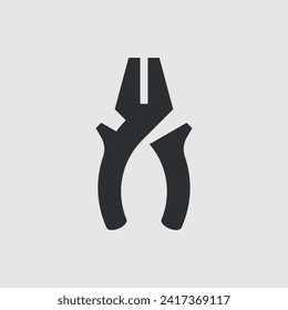 Pliers. Simple shape vector icon