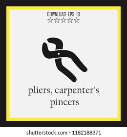pliers sketch vector icon