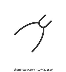 Pliers thin line icon. Symbol in trendy outline style. Premium design for web and apps. Perfect for UI. 