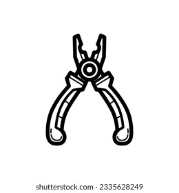 Pliers tool icon design isolated on white background