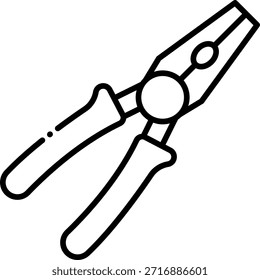 Zangenwerkzeug-Symbol einzeln auf weißem Hintergrund