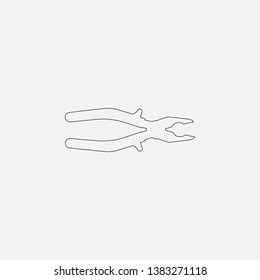 pliers tool icon sign signifier vector