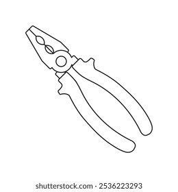 Zangenwerkzeug-Liniensymbol. Vektorgrafik.