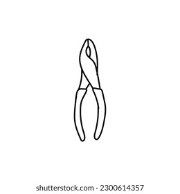 Línea de herramientas Pliers Logotipo creativo simple