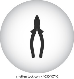 Pliers tool sign simple icon on  background