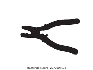 Pliers tool silhouette vector design