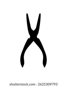 Pliers Tool Silhouette Vector Icon Clip art Design 