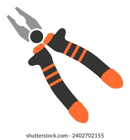 Icono del vector de herramienta Pliers. Alicates modernos y elegantes. Herramienta para vector de trabajo. Icono de pinzas para reparación y construcción. Herramienta de construcción.