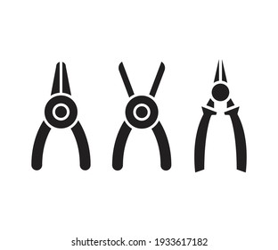 Zange-Tools-Symbole setzen Vektorsymbol