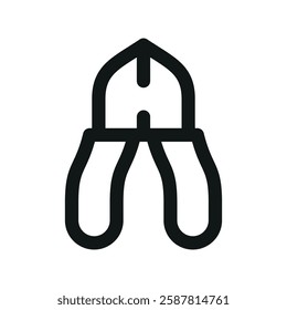 Pliers UI icon, nippers simple line user interface vector symbol