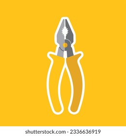 pliers vector or flat design with orange