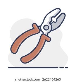 Pliers vector flat icon. Construction, repair and building. Graph symbol for your web site design, logo, app, UI