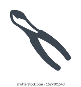 pliers vector glyph color icon 
