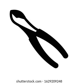 pliers  vector glyph flat icon 