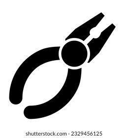Pliers Vector Glyph Icon For Personal And Commercial Use.
