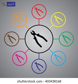 Pliers - vector icon