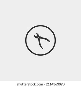 Signo de ilustración de icono vector Pliers