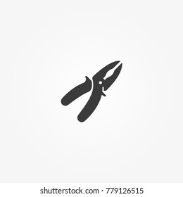 Pliers vector icon isolated on background. Trendy sweet symbol. Logo illustration