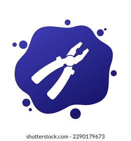 Pliers vector icon for web