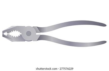 Pliers. Vector illustration isolated on white background