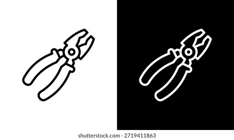 Design des weißen Zangensymbolsatzes