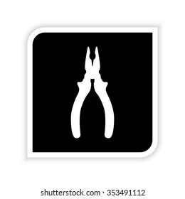 pliers -  white vector icon