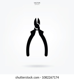 Pliers wrench icon. Craftsman tool sign and symbol. Vector illustration.