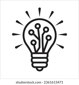 Plight bulb icon simple design art eps 10